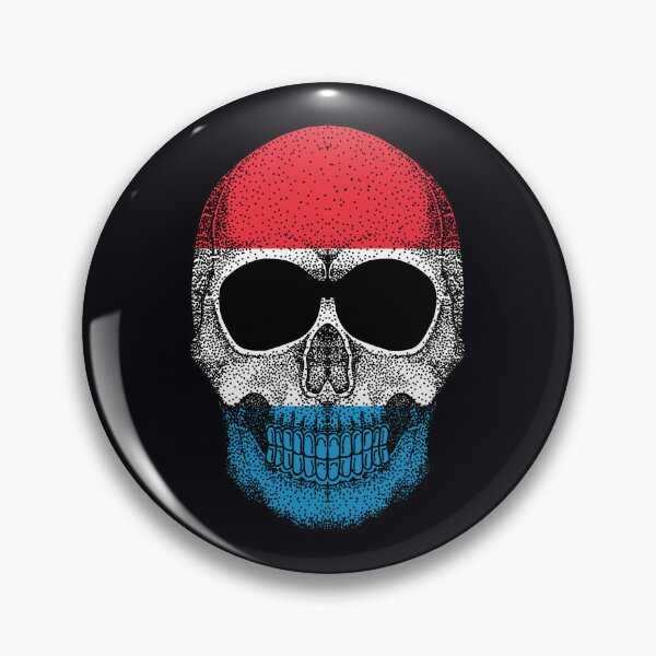 Item preview, Skull Luxembourg Flag designed and sold by pretty4u.