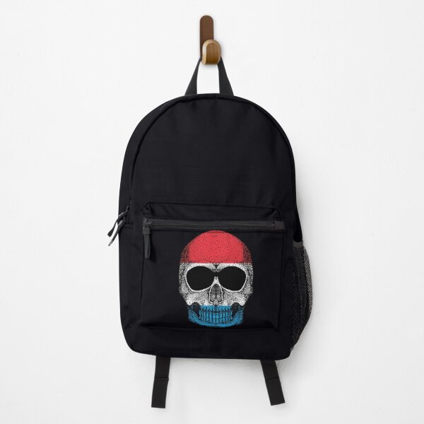 Item preview, Skull Luxembourg Flag designed and sold by pretty4u.