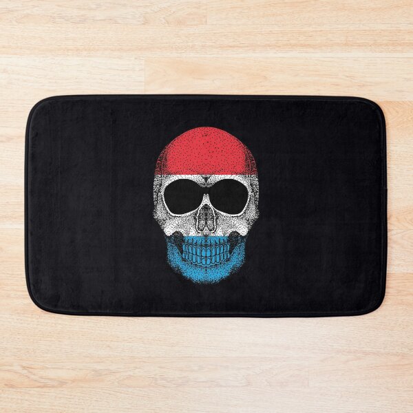 Item preview, Skull Luxembourg Flag designed and sold by pretty4u.