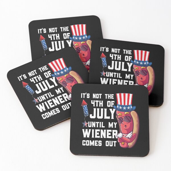 Item preview, Hot Dog Wiener Comes Out Funny 4th of July Adult Humor Gift designed and sold by Tatus Brinal.