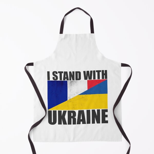 Item preview, France Stands With Ukraine - Vintage Flags and Black Text designed and sold by ForUkraine2022.