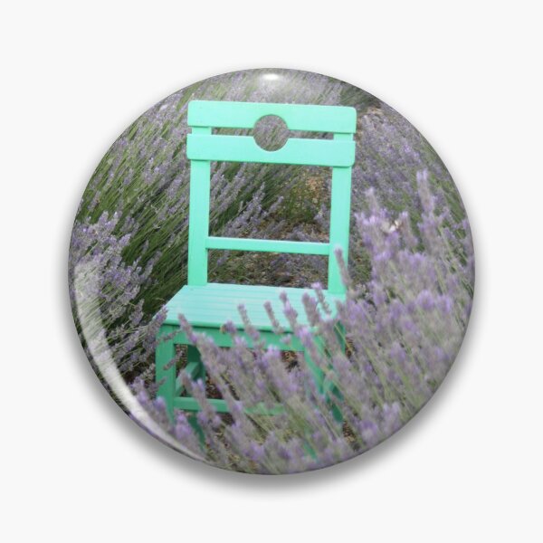 Item preview, Green Chair In A Lavender Field Photograph designed and sold by taiche.
