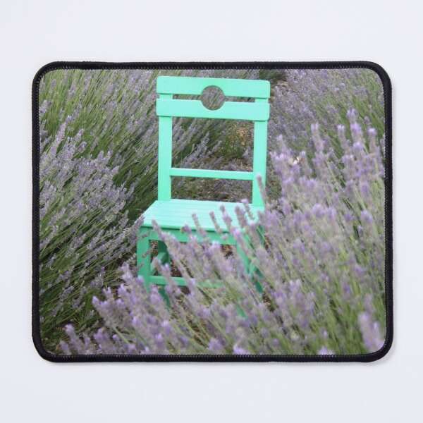 Item preview, Green Chair In A Lavender Field Photograph designed and sold by taiche.