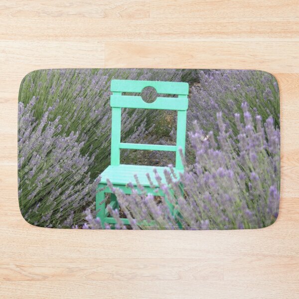 Item preview, Green Chair In A Lavender Field Photograph designed and sold by taiche.
