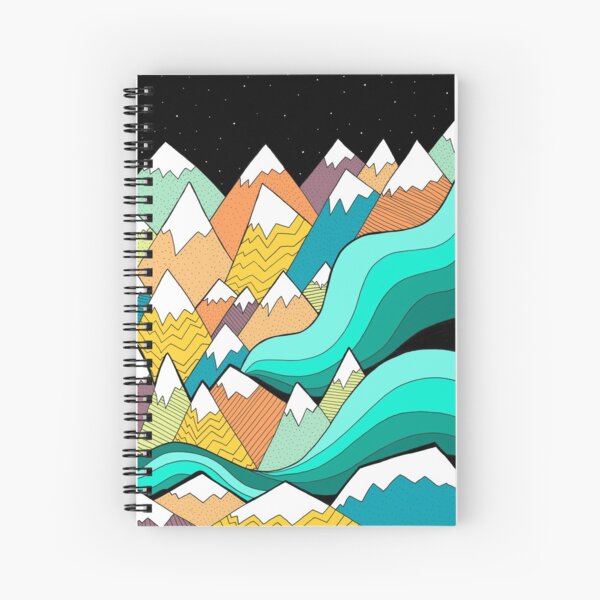 Waves of the mountains Spiral Notebook
