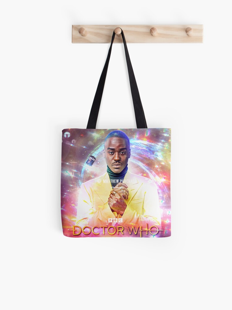 Thumbnail 1 of 2, Tote Bag, (watermarked) Ncuti Gatwa 14th Doctor - % to charity - By the original artist designed and sold by TheCyberdevil.