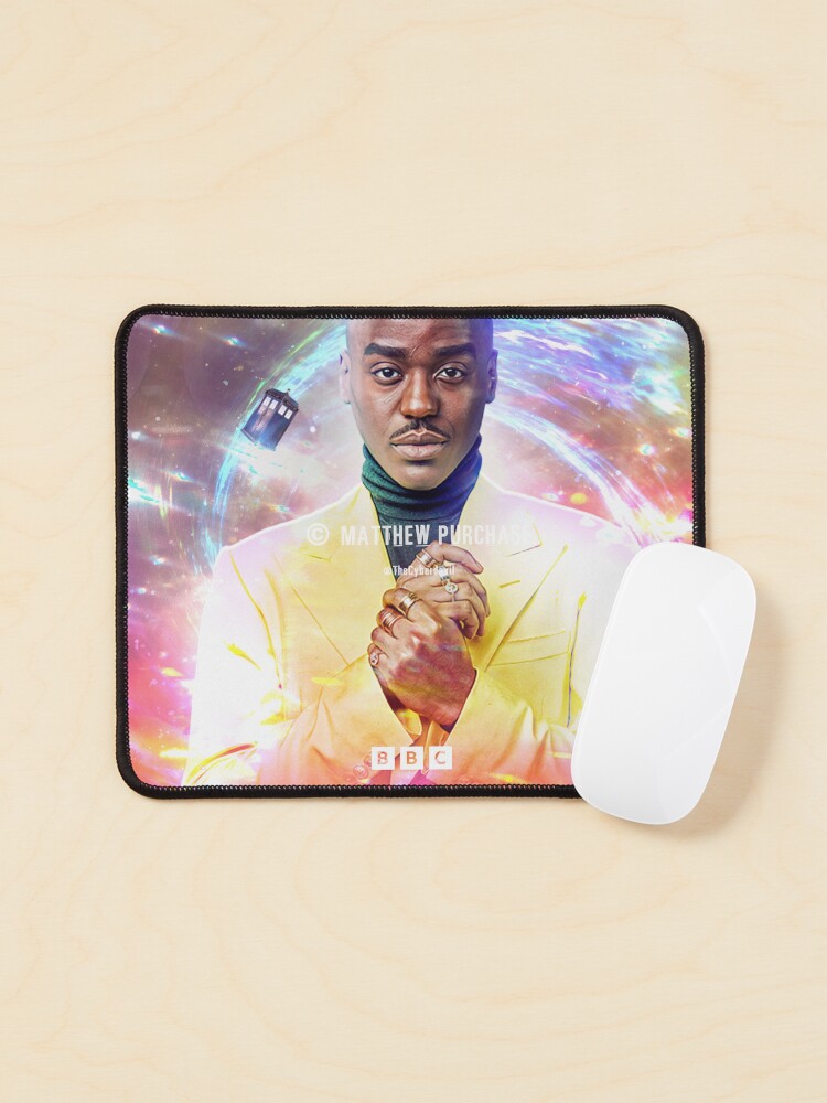 Thumbnail 1 of 5, Mouse Pad, (watermarked) Ncuti Gatwa 14th Doctor - % to charity - By the original artist designed and sold by TheCyberdevil.