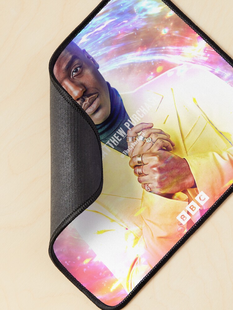 Thumbnail 2 of 5, Mouse Pad, (watermarked) Ncuti Gatwa 14th Doctor - % to charity - By the original artist designed and sold by TheCyberdevil.