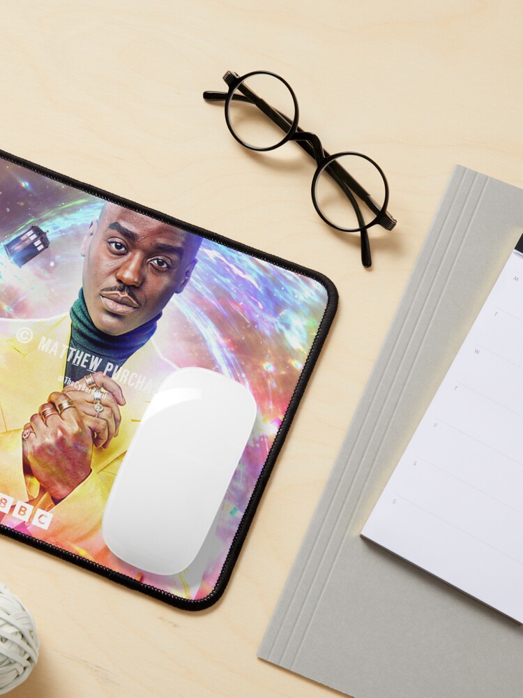 Thumbnail 3 of 5, Mouse Pad, (watermarked) Ncuti Gatwa 14th Doctor - % to charity - By the original artist designed and sold by TheCyberdevil.