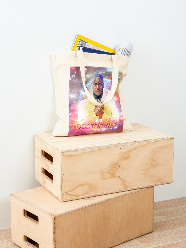 Thumbnail 4 of 5, Tote Bag, (watermarked) Ncuti Gatwa 14th Doctor - % to charity - By the original artist designed and sold by TheCyberdevil.