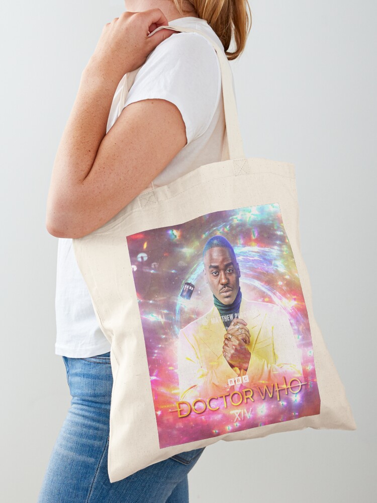 Thumbnail 1 of 5, Tote Bag, (watermarked) Ncuti Gatwa 14th Doctor - % to charity - By the original artist designed and sold by TheCyberdevil.