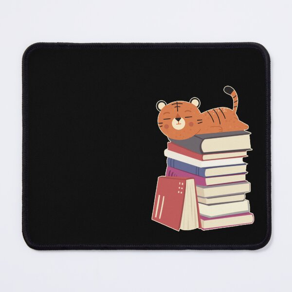 Item preview, Stack of books and a cute tiger sleeping on top designed and sold by shmodev.
