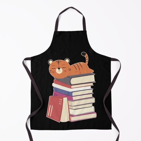 Item preview, Stack of books and a cute tiger sleeping on top designed and sold by shmodev.