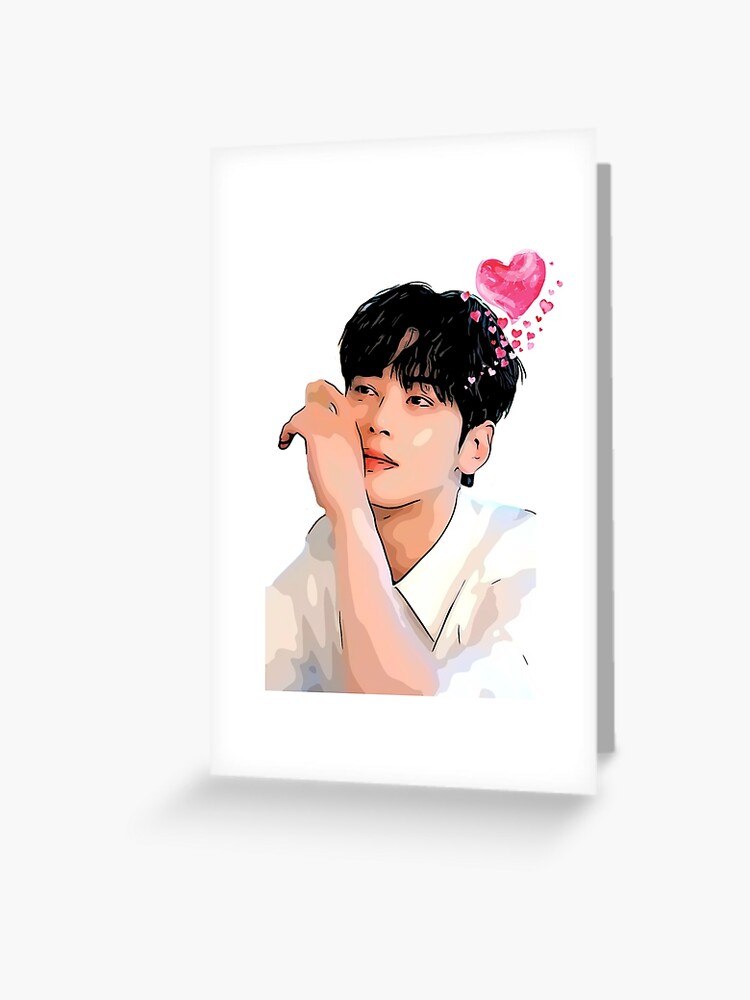 Cha eun woo astro member  Greeting Card for Sale by Divya21