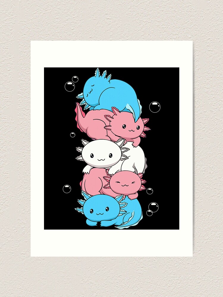 Kawaii Axolotl Pile Transgender Pride Flag Trans Lgbtq Art Print For Sale By Wealthyclimate7 6429