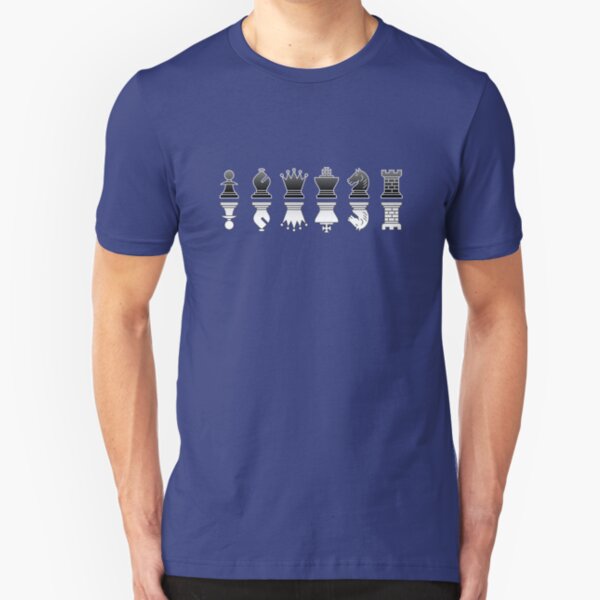 Chess - Black and white reflection Slim Fit T-Shirt