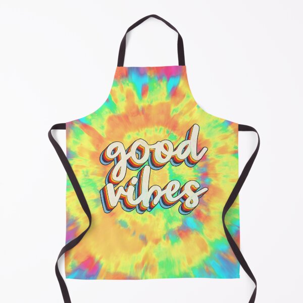Item preview, Hippie Tie Dye Background Good Vibes 3D Extruded Text Distressed Colorful Retro Script Typography designed and sold by Cawaiico.