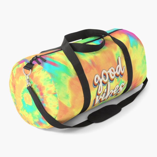 Item preview, Hippie Tie Dye Background Good Vibes 3D Extruded Text Distressed Colorful Retro Script Typography designed and sold by Cawaiico.