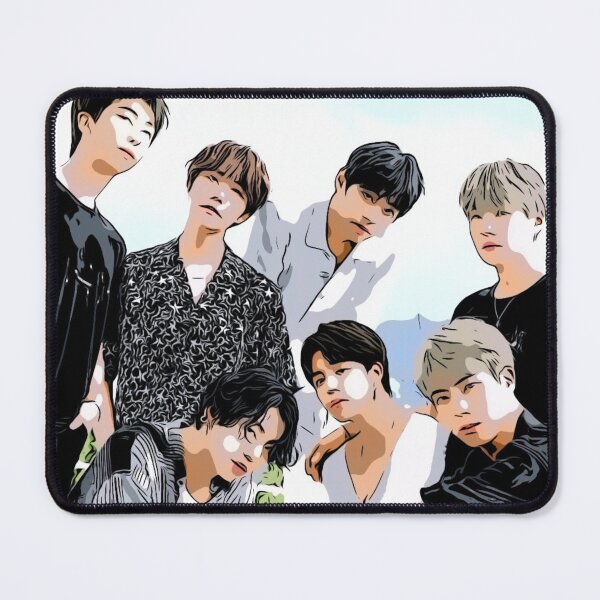 Item preview, Bts Group Art Print - Subtle Pastel Watercolor designed and sold by Daebakshop.