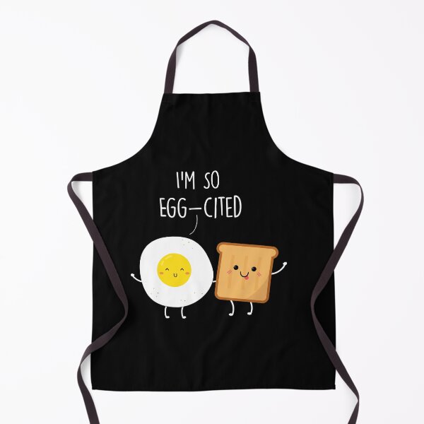 Item preview, I'm so egg-cited Pun, egg with toast pun quotes, funny kawaii Food vegan gift for men, women, boys, girls designed and sold by NiceSpot.