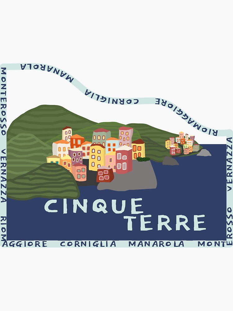 Thumbnail 3 of 3, Sticker, Cinque Terre designed and sold by afb17.