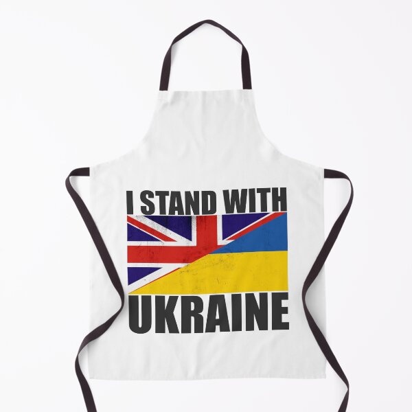 Item preview, UK Stands With Ukraine - United Kingdom Vintage Flag and Black Text designed and sold by ForUkraine2022.