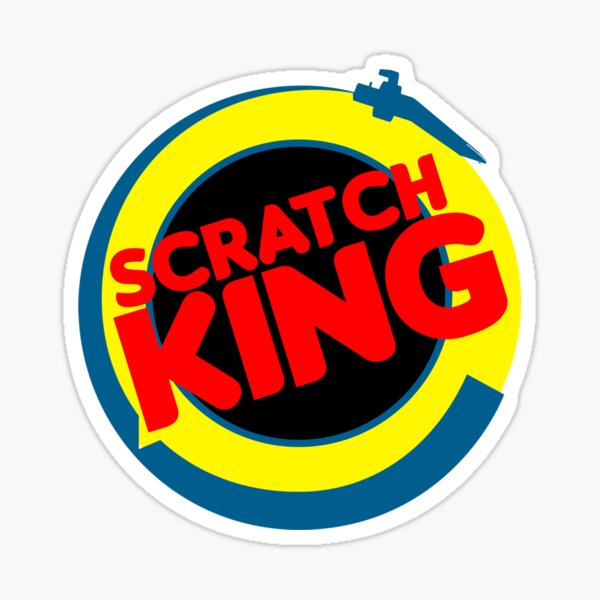 "Scratch king" Sticker for Sale by modelcat Redbubble