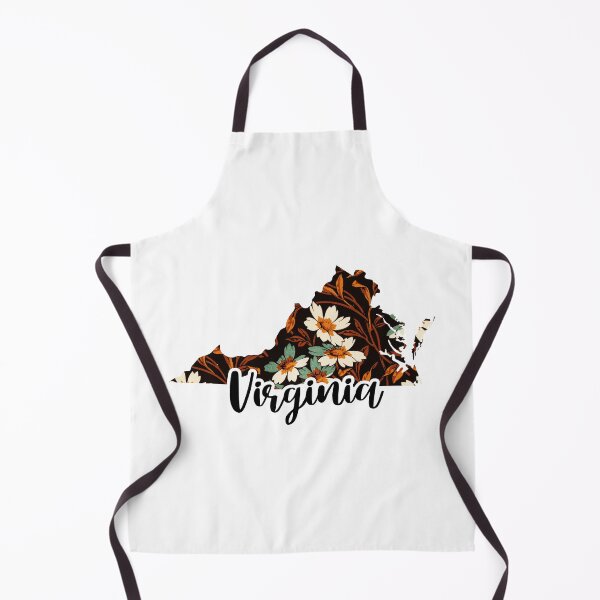 Item preview, Floral Map of USA States Virginia - Map of Virginia designed and sold by AmethystMurad.
