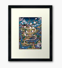 Taming The Elephant Mind Diagram Framed Print