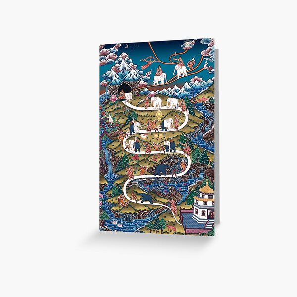 Taming The Elephant Mind Diagram Greeting Card