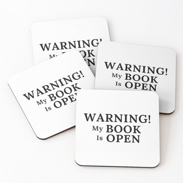 Item preview, Warning! My Book Is Open - Black Text designed and sold by TheKnightWriter.