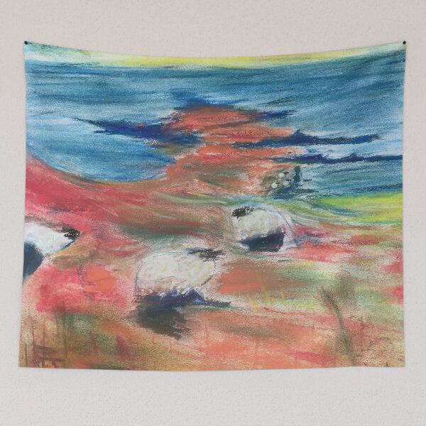 Item preview, Sheep on the shore designed and sold by Juliejart.