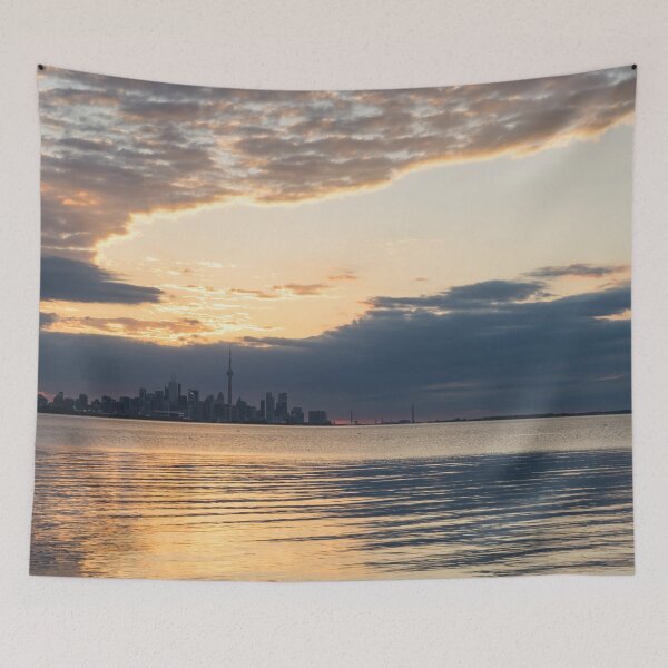 Item preview, Turning to Gold - Glorious Cloudbank Over Toronto Skyline designed and sold by Georgia Mizuleva.