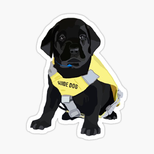 sleepy-drowsy-benny-dog-guide-dog-tired-benny-pup-sticker-for-sale-by