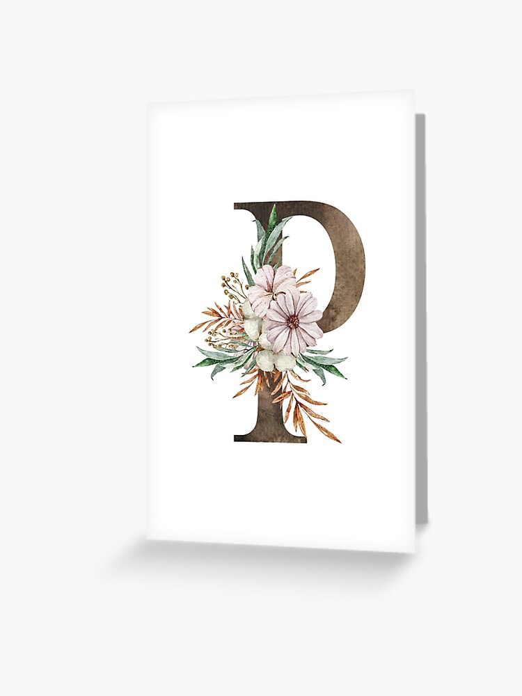 Watercolor floral J letter wedding monogram print Cap for Sale by