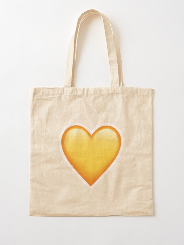 Yellow Heart Large Tote Bag