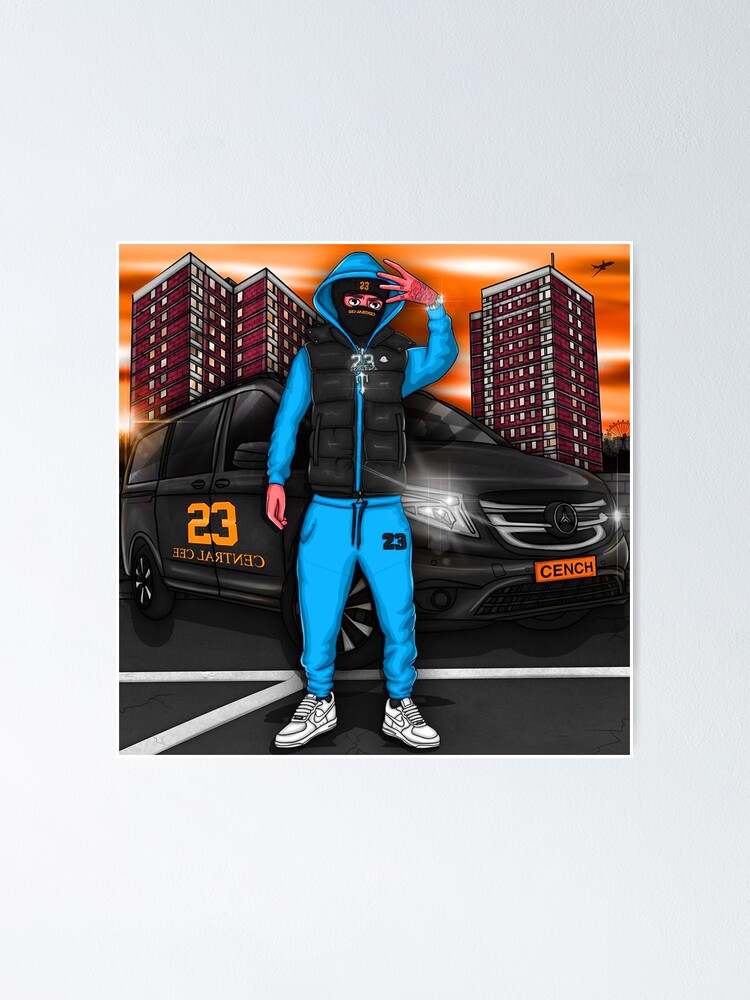 " Central Cee UK Rapper" Poster for Sale by ZIROMIKAART Redbubble