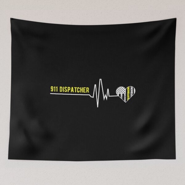 Item preview, 911 Dispatcher Heartbeat - Funny 911 Dispatcher Gifts designed and sold by AgnesGeller.