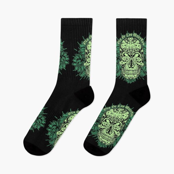 Item preview, mexican skull dia de los muertos halloween horror green designed and sold by Hartics.