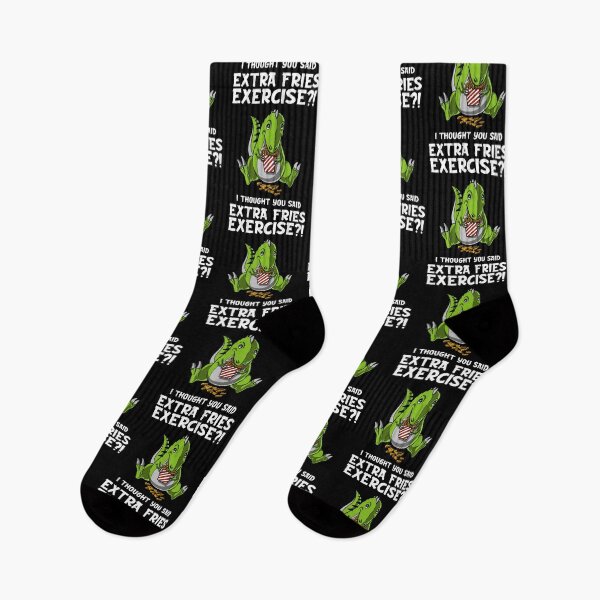 Item preview, Dinosaur Exercise I Thought You Said Extra Fries designed and sold by underheaven.