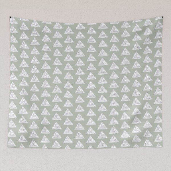Item preview, Silver triangle pattern | light sage green triangle pattern designed and sold by lausn.