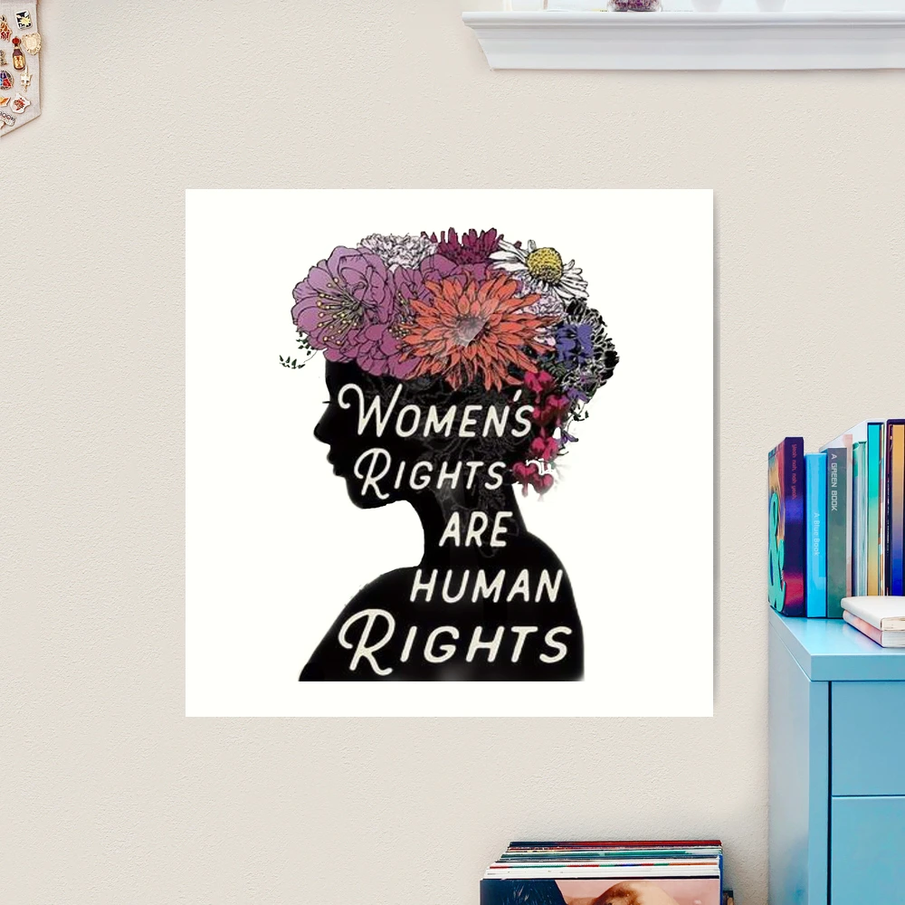 Womens Rights are Human Rights Sign Bunny ASCII Art Feminism
