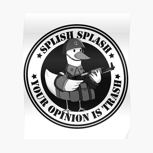 Splish Splash Your Opinion Is Trash Meme Poster For Sale By M Steve I Redbubble 