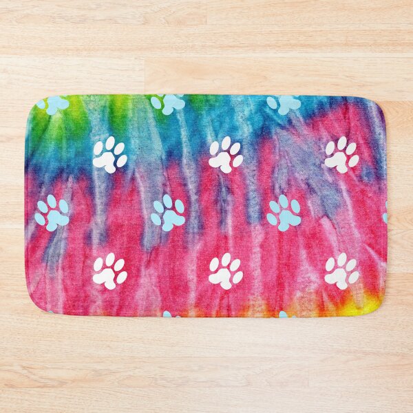 Item preview, fun colorful liquid background with dog and cat paw print designed and sold by Beeroclock.