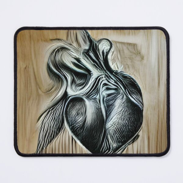 Item preview, heart charcoal on wood black, white and brown designed and sold by Surrealarts727.
