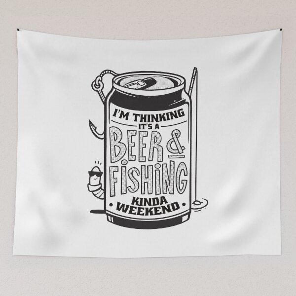Item preview, funny sayings: beer and fishing weekend - gift for anglers designed and sold by JanooFactory.