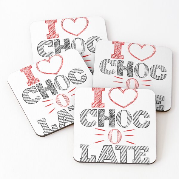 Item preview, I Love Chocolate Design - Black and Red designed and sold by CreativNode.