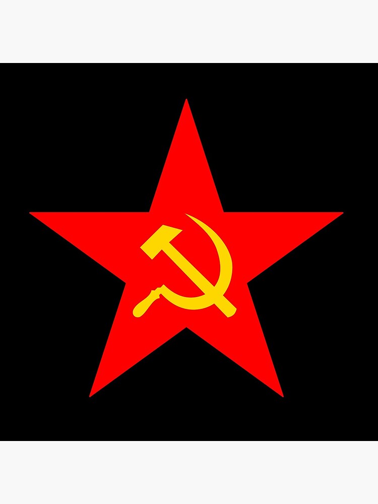 Hammer & Sickle. Red Star. Communist Star. Communism. On BLACK. by TOMSREDBUBBLE