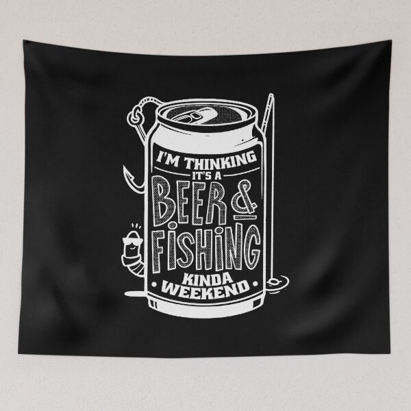 Item preview, funny sayings: beer and fishing weekend - gift for anglers designed and sold by JanooFactory.