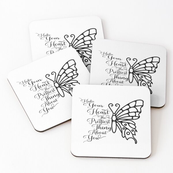 Item preview, Make Your Heart The Prettiest Thing About You,  Cute Butterfly Graphic,  Funny Women Motivational for mom, woman, girls designed and sold by NiceSpot.